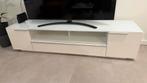 Hoogglans witte tv meubel, Ophalen, Kunststof, 150 tot 200 cm, Zo goed als nieuw