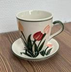 Vic’s theekop en schotel met tulpen, Antiek en Kunst, Antiek | Servies los, Verzenden