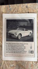 MG-b reclame Champion bougies 1964, Ophalen of Verzenden, Zo goed als nieuw, Auto's