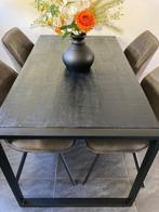 Eettafel mangohout (of als set met salontafel), Ophalen, 100 tot 150 cm, 50 tot 100 cm, Zo goed als nieuw