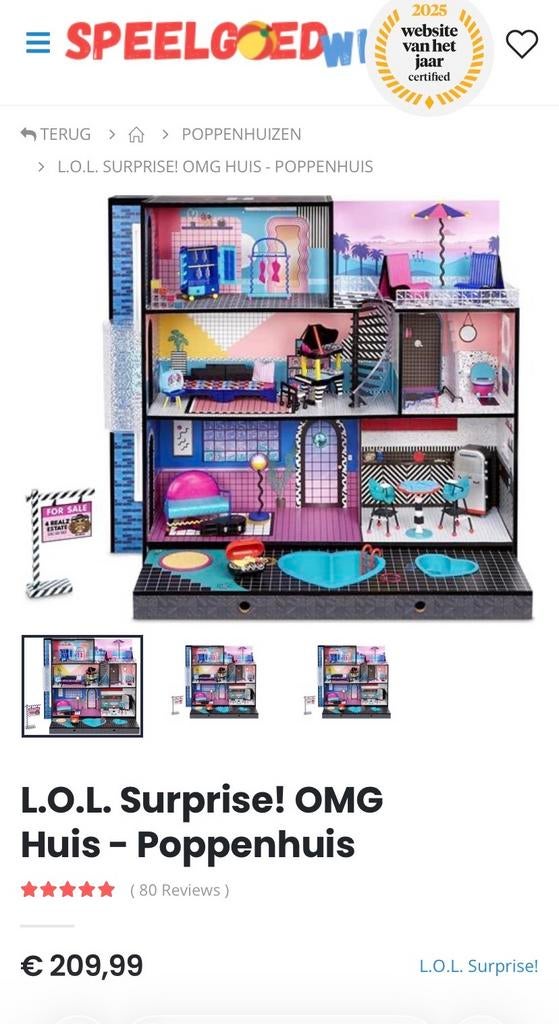 LOL Surprise OMG Huis met Lift & Zwembaden - Compleet!, Kinderen en Baby's, Speelgoed | Poppenhuizen, Ophalen of Verzenden, Gebruikt