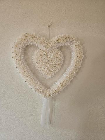 Deurkrans Hart Bruiloft - Romantische Decoratie beschikbaar voor biedingen