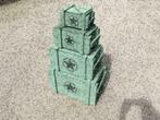 Groene 4 delige nieuwe houten legerkisten , speelgoedkisten, Ophalen of Verzenden, Nieuw