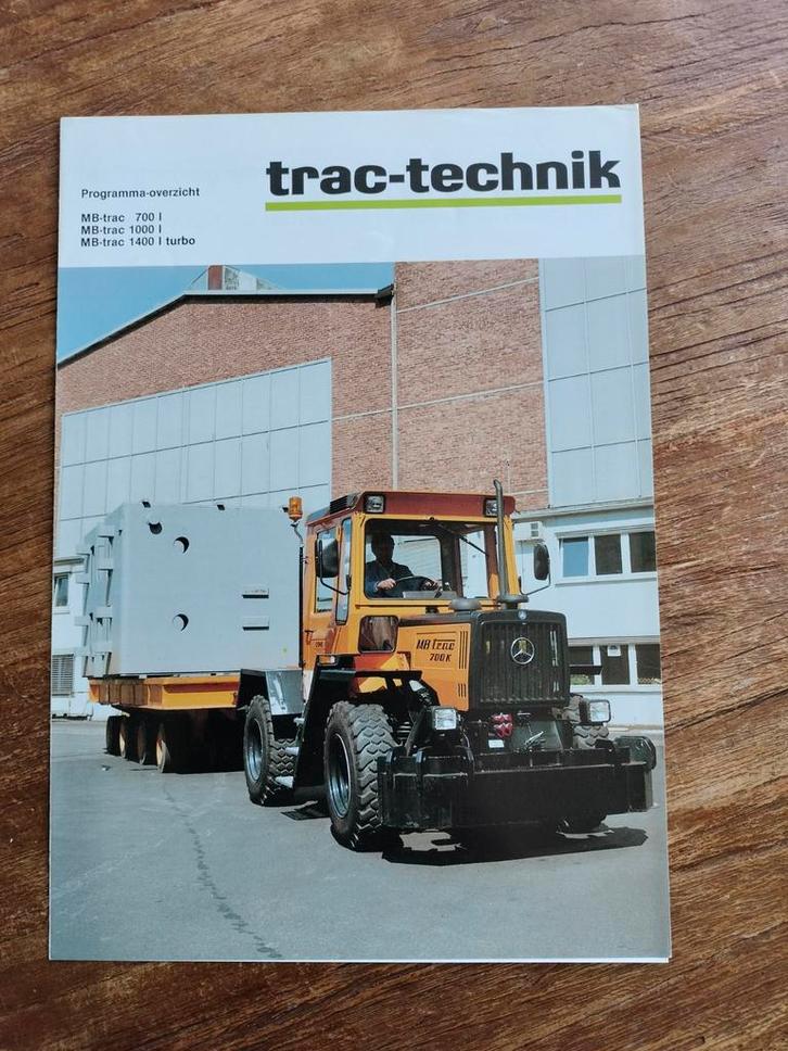 Trac-Technik Brochure - MB Trac 700, 1000, 1400 Turbo folder, Boeken, Auto's | Boeken, Zo goed als nieuw, Mercedes, Ophalen of Verzenden