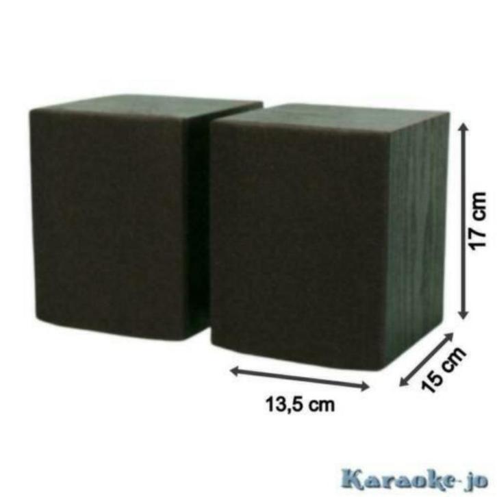 TCM-Black Stereo 2-weg speaker set 2x 20 watt OPRUIMING!, Audio, Tv en Foto, Luidsprekers, Nieuw, Front, Rear of Stereo speakers