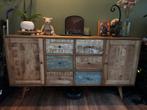 Dressoir van mango hout, Huis en Inrichting, Ophalen, 150 tot 200 cm, Zo goed als nieuw, 25 tot 50 cm