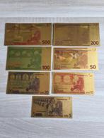 Set gouden eurobiljetten 5 t/m 500 euro, type 2002, Postzegels en Munten, Bankbiljetten | Europa | Eurobiljetten, Ophalen of Verzenden