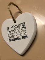 Kerst - Hartje met spreuk, Ophalen of Verzenden, Zo goed als nieuw