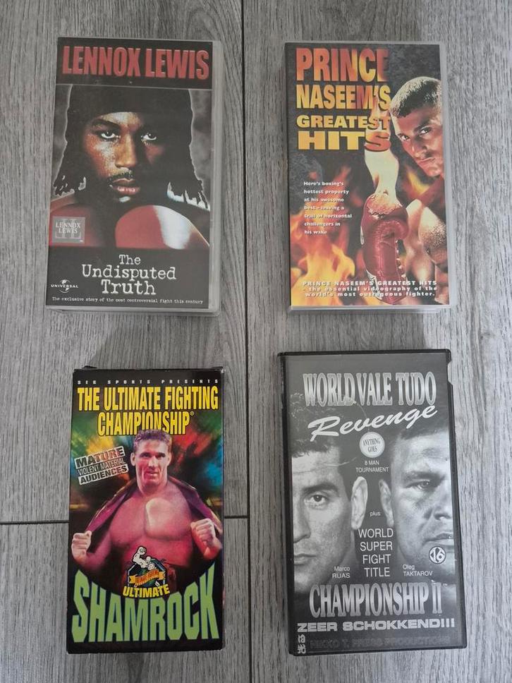 VHS Collectie: Lennox Lewis, Naseem Hamed, UFC, Vale Tudo, Cd's en Dvd's, VHS | Film, Gebruikt, Actie en Avontuur, Vanaf 16 jaar