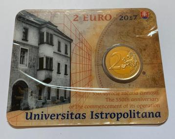 2 Euro Slowakije 2017 BU in coincard (Istropolitana) beschikbaar voor biedingen