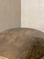 Goud Croco ronde salontafel | Luxury Interiors, Ophalen, Eikenhout, 50 tot 100 cm, Rond