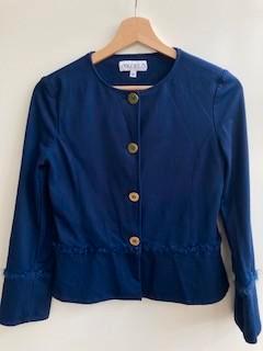 Elegante donkerblauwe colbert, jas vest van Simoneta 146/152, Kinderen en Baby's, Kinderkleding | Maat 152, Nieuw, Meisje, Trui of Vest