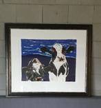 Geweldig mooi koeien schilderij/litho Isa & Bell, Antiek en Kunst, Kunst | Litho's en Zeefdrukken, Ophalen
