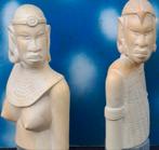 Borstbeelden. Afrika.  Marmer.  Ca 1900. 20 cm., Antiek en Kunst, Ophalen