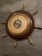Antieke barometer met messing Bieden, Ophalen, Zo goed als nieuw