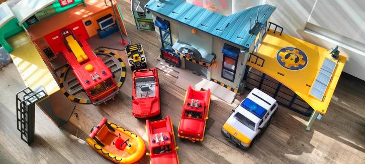 Brandweerman Sam onderdelen en voertuigen, Kinderen en Baby's, Speelgoed | Playmobil, Gebruikt, Ophalen of Verzenden