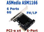 ASMedia ASM1166 6-Port 6G SATA PCI-e x4 Controller | AHCI, Nieuw, IDE, Desktop, Ophalen of Verzenden