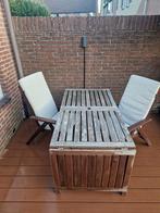 Tuinset IKEA Applaro met twee standelstoelen en kussens, Tuin en Terras, Tuinsets en Loungesets, Ophalen, Gebruikt, 6 zitplaatsen
