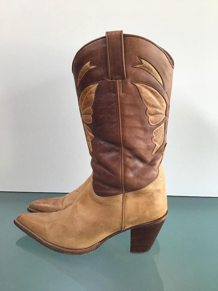 GRATIS VERZENDEN | TONY MORA Bohemian bruin beige boots 41, Kleding | Dames, Schoenen, Zo goed als nieuw, Hoge laarzen, Bruin