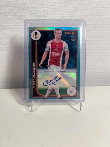 Sivert Mannsverk aqua autograph /199 (topps merlin, Ajax) beschikbaar voor biedingen