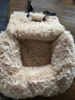 Pelsbarn auto hondenmand, beige,  met veiligheidsriem maat M, Ophalen of Verzenden, Zo goed als nieuw, Katoen