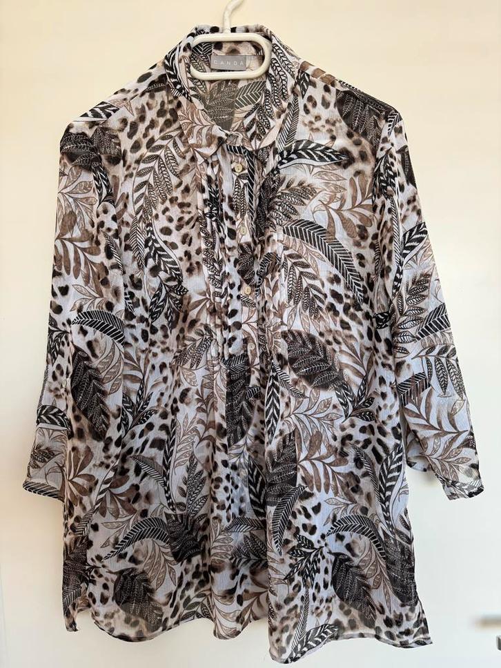 C&A Blouse Dames - Maat 44/46, Kleding | Dames, Blouses en Tunieken, Zo goed als nieuw, Maat 46/48 (XL) of groter, Bruin, Ophalen of Verzenden