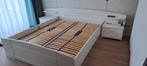 Bed 2 persoons, Huis en Inrichting, Slaapkamer | Bedden, Ophalen, Gebruikt, Wit, Tweepersoons