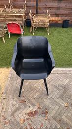 Zwarte Hartman kuipstoel buiten 6 stuks, Tuin en Terras, Tuinstoelen, Ophalen, Gebruikt, Kunststof, Stapelbaar