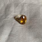 vintage citrien ring goud 8k antiek facet geslepen, Sieraden, Tassen en Uiterlijk, Ringen, Verzenden