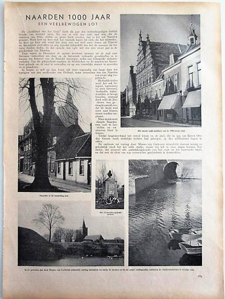 Naarden 1000 jaar - artikel uit 1935, Verzamelen, Tijdschriften, Kranten en Knipsels, Knipsel(s), 1920 tot 1940, Ophalen of Verzenden