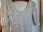 Witte jurk met zilver glitter. Feestjurk glitterjurk 38 - 36, Kleding | Dames, Jurken, Maat 38/40 (M), Wit, Ophalen of Verzenden