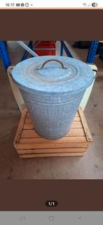 Zinken prullenbak, Huis en Inrichting, Ophalen of Verzenden, Gebruikt, Minder dan 50 cm