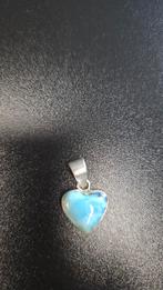 Zilveren hanger met Larimar hart, Blauw, Nieuw, Ophalen of Verzenden, Hart
