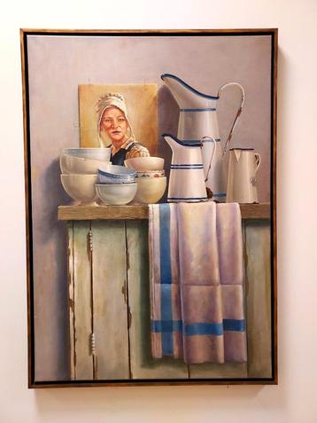 Marian Van der Sanden(1957)Stilleven met kannen en schalen beschikbaar voor biedingen