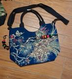 Geborduurde tas blauw, Ophalen of Verzenden, Nieuw, Blauw