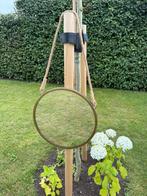Moderne spiegel goudkleurige rand, Ophalen of Verzenden, Minder dan 50 cm, Minder dan 100 cm