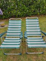 2 Crespo campingstoelen,standenstoelen met kussentje groen, Ophalen, Zo goed als nieuw, Campingstoel