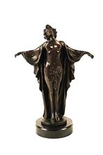 Bronzen beeld  " Dame met uitgestrekte armen" van BC ZHENG, Ophalen of Verzenden, Brons