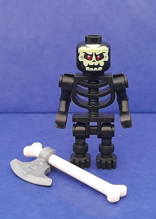 NIEUW lego ZWART SKELET poppetje minifig met botbijl, Kinderen en Baby's, Speelgoed | Duplo en Lego, Nieuw, Lego, Complete set