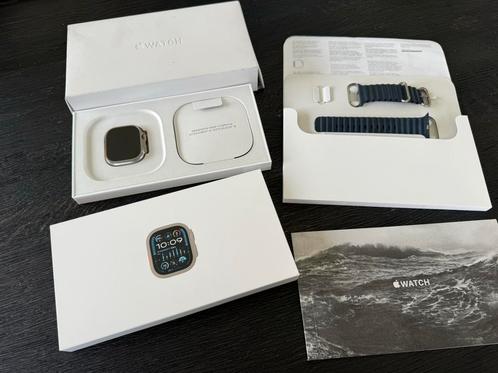 Apple watch ultra 2 49mm blue ocean, Sieraden, Tassen en Uiterlijk, Smartwatches, Zo goed als nieuw, iOS, Blauw, Ophalen of Verzenden