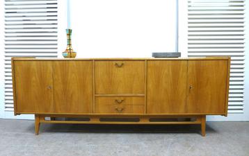 Mooi retro vintage lowboard midcentury dressoir  220 cm 