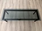 Hay Kofi salontafel zwart gelakt eiken 140x50 grijs glas, Huis en Inrichting, Tafels | Salontafels, Ophalen, 100 tot 150 cm, 50 tot 100 cm