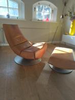 Leren draai Relax fauteuil lounge met voetenbank, Huis en Inrichting, Fauteuils, Gebruikt, 75 tot 100 cm, Ophalen of Verzenden