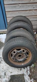 Winterbanden met velg 185/65 R14, steek 4x100, Auto-onderdelen, Banden en Velgen, 14 inch, Gebruikt, Banden en Velgen, 185 mm