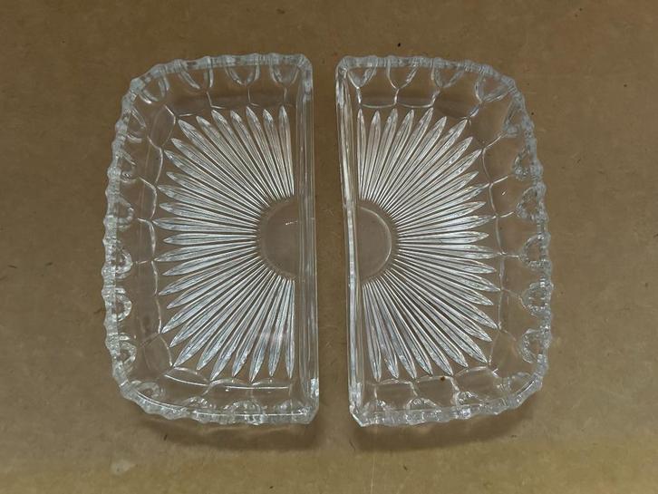 Glazen schaaltje in 2 delen, Antiek en Kunst, Antiek | Glas en Kristal, Ophalen