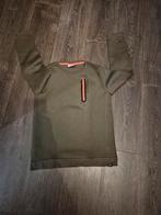 Stoere kaki trui met rits detail - Maat 164, Kinderen en Baby's, Kinderkleding | Maat 164, Trui of Vest, Ophalen of Verzenden