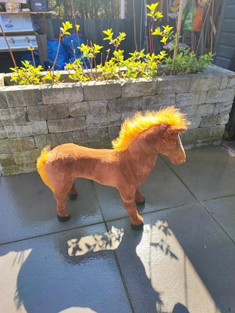 Groot bruin paard knuffel, Ophalen of Verzenden, Zo goed als nieuw, Paard