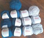 Partijtje Phildar Rustique grijs en blauw brei/haakgaren, Ophalen of Verzenden, Nieuw, Breien of Haken, Wol of Garen