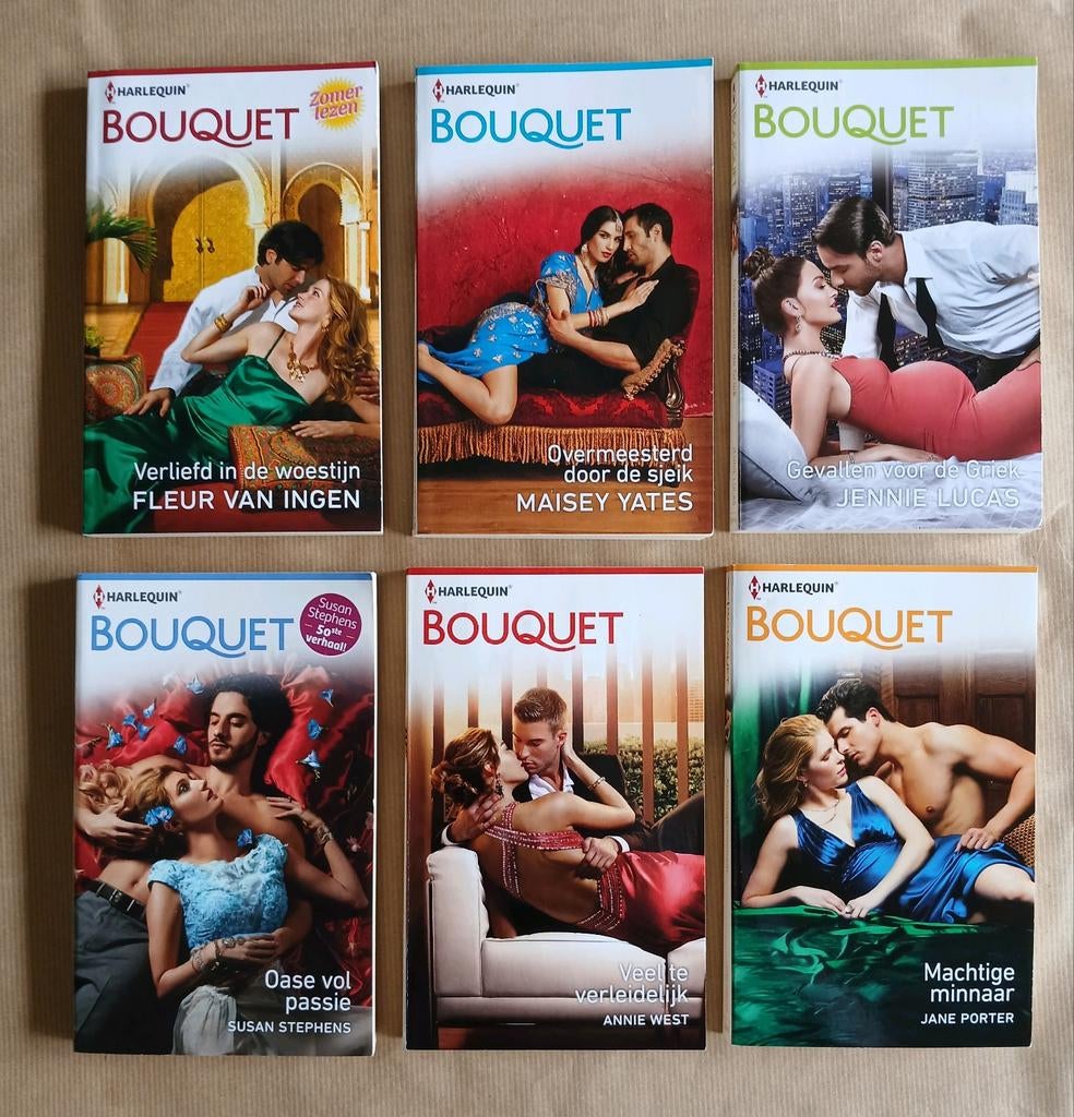 Harlequin Bouquet Romantische Boeken - 6 Stuks, Ophalen of Verzenden, Zo goed als nieuw, Diverse auteurs, Nederland