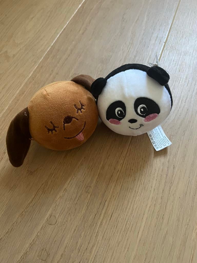 Hond en panda knuffeltjes, Overige typen, Nieuw, Ophalen of Verzenden, Meerkleurig